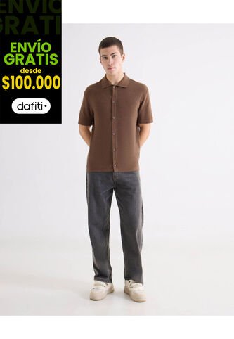 Jean Loose Tono Gris  Para Hombre Gris Seven Seven Seven Seven