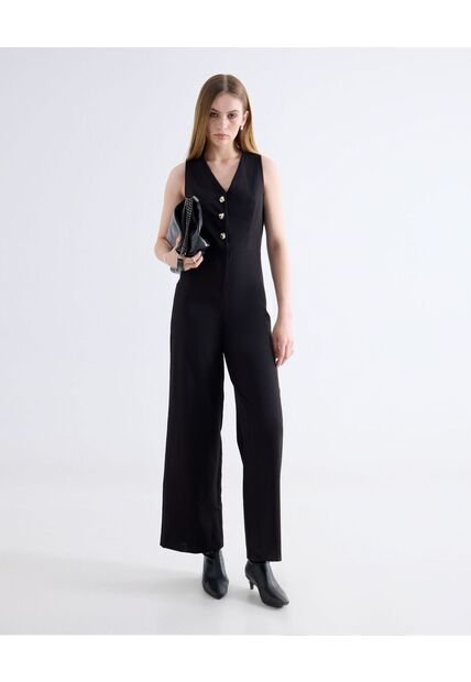 Enterizo  Para Mujer Manga Sisa Color Negro Marca Seven Seven #28320449