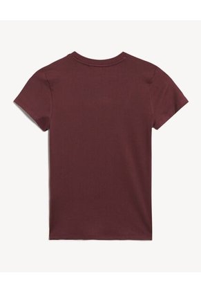 Camiseta  Para Mujer Manga Corta Cuello Redondo Color Vino Marca Seven Seven #28097600