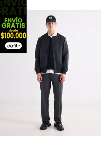 Pantalón Sastrero Straight  Para Hombre Gris Seven Seven Seven Seven