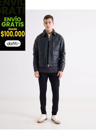 Jean Skinny Tono Negro  Para Hombre Negro Seven Seven Seven Seven