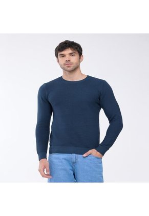 Saco Para Hombre Cuello Redondo Color Azul Oscuro Marca Seven Seven #45330222