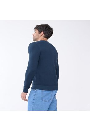 Saco Para Hombre Cuello Redondo Color Azul Oscuro Marca Seven Seven #45330222