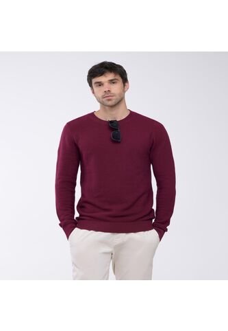 Saco Para Hombre Cuello Redondo Color Vino Marca Seven Seven #45330222 Seven Seven