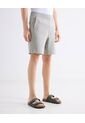 Bermuda Regular Encauchada  Para Hombre Gris Seven Seven de Seven Seven