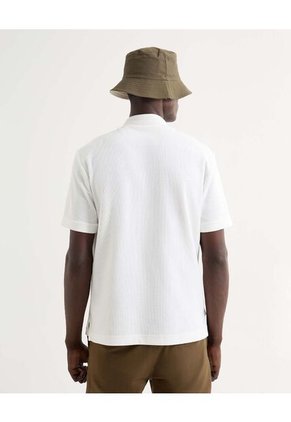 Camisa Texturizada Cuello Mao  Para Hombre Marfil Seven Seven
