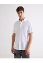 Camisa Regular Manga Corta  Para Hombre Crudo Seven Seven de Seven Seven