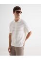 Camisa Tejida Texturizada  Para Hombre Crudo Seven Seven de Seven Seven