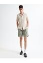 Camisa Resort Efecto Rústico  Para Hombre Crema Seven Seven de Seven Seven