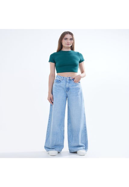 Jean Mujer Seven Wide-Leg Azul Algodón 28160817-581