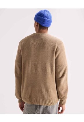 Saco  Para Hombre Cuello Redondo Color Taupe Marca Seven Seven #45330273