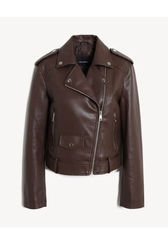 Chaqueta  Para Mujer Pu Color Café Marca Seven Seven #28081017 Seven Seven