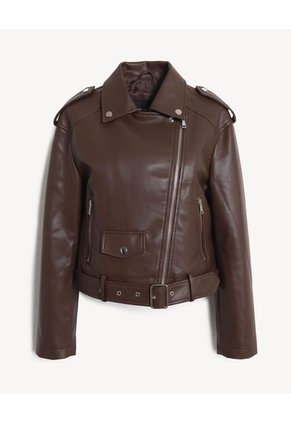 Chaqueta  Para Mujer Pu Color Café Marca Seven Seven #28081017