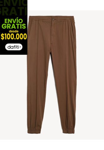 Pantalón Carrot Ligero  Para Hombre Café Seven Seven Seven Seven