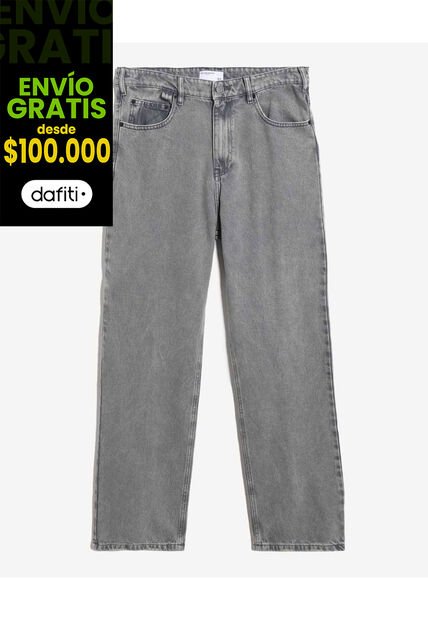 Jean Loose Tono Gris  Para Hombre Gris Seven Seven