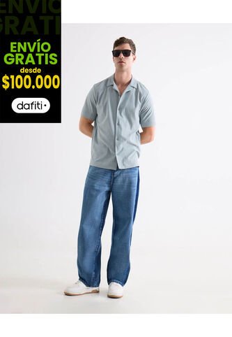 Jean Loose Tono Medio  Para Hombre Azul Seven Seven Seven Seven