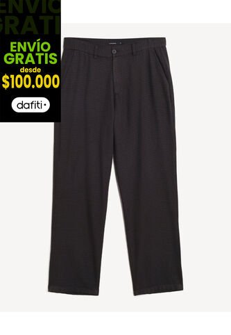 Pantalón Sastrero Straight  Para Hombre Negro Seven Seven Seven Seven