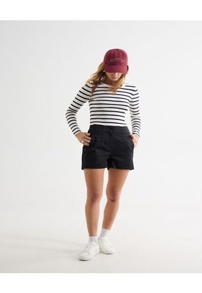 Camiseta Para Mujer Manga Larga Cuello Redondo Color Marfil Marca Seven Seven #28096263