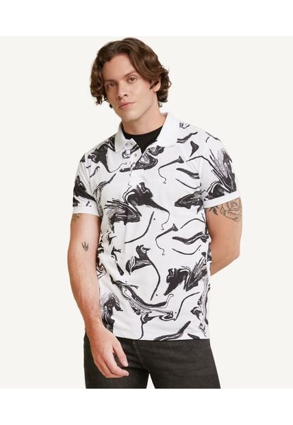 Polo Cuello Tejido Sin Bolsillo Hombre Seven Poliéster Blanco 45110693-10215