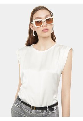 Blusa Para Mujer Manga Corta Color Crudo Marca Seven Seven #28123317