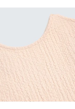 Camiseta Texturizada Para Mujer Beige Seven Seven