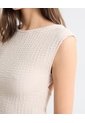 Camiseta Texturizada  Para Mujer Beige Seven Seven de Seven Seven