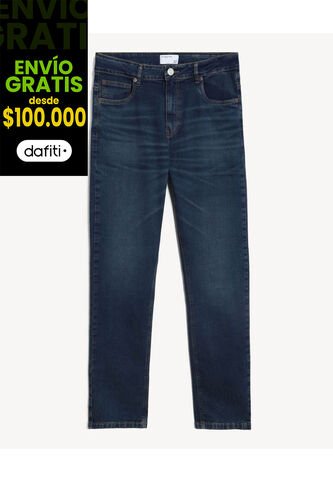 Jean Regular Tono Oscuro  Para Hombre Azul Seven Seven Seven Seven