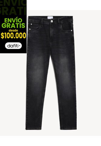 Jean Skinny Negro Lavado  Para Hombre Negro Seven Seven Seven Seven