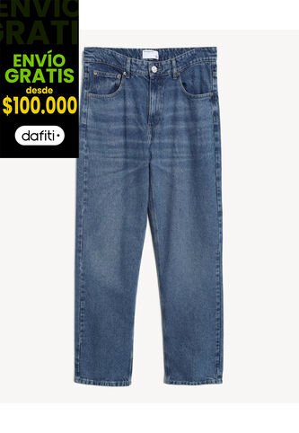 Jean Straight De Tiro Medio  Para Hombre Azul Seven Seven Seven Seven