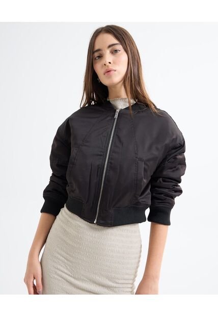 Chaqueta Para Mujer Bomber Color Negro Marca Seven Seven #28080961