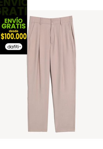 Pantalón Sastrero Fluido  Para Hombre Beige Seven Seven Seven Seven