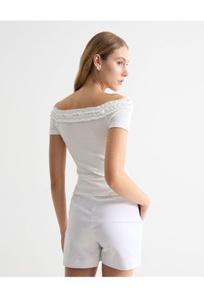 Camiseta Para Mujer Manga Corta Moda Color Crudo Marca Seven Seven #28096334