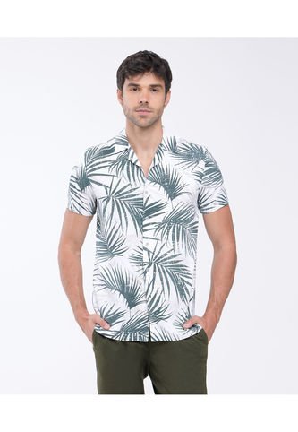 Camisa Para Hombre Manga Corta  Color Verde  Marca Seven Seven #45011947 Seven Seven