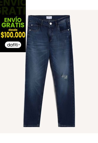 Jean Slim Tono Oscuro  Para Hombre Azul Seven Seven Seven Seven