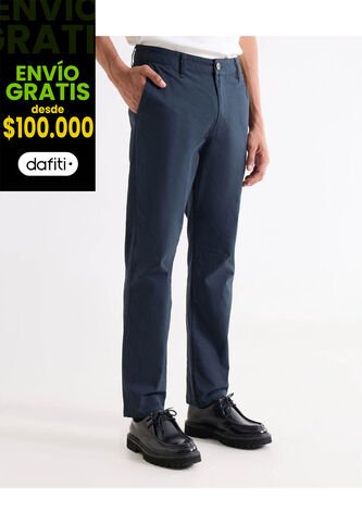 Pantalón Chino Regular  Para Hombre Azul Seven Seven Seven Seven