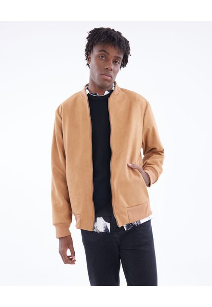 Chaqueta Para Hombre Bomber Color Camel Marca Seven Seven #45080403