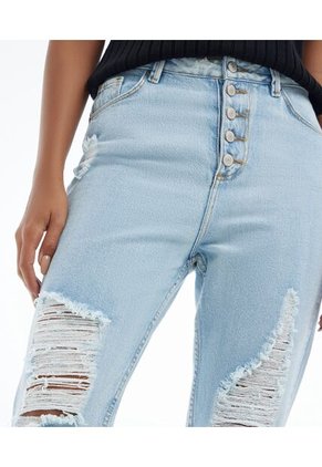 Jean Para Mujer Mom Color Azul Claro Marca Seven Seven #28160651