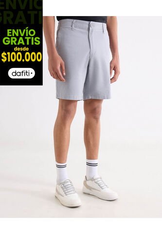 Short Chino Básico  Para Hombre Gris Seven Seven Seven Seven
