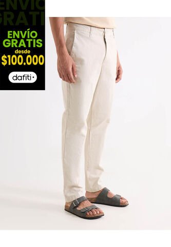 Pantalón Chino Regular En Drill  Para Hombre Crudo Seven Seven Seven Seven
