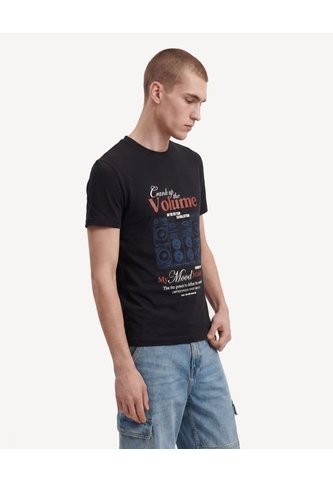 Camiseta Con Diseño Posterior  Para Hombre Negro Seven Seven Seven Seven
