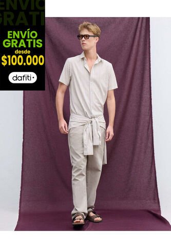 Jogger Cargo Straight  Para Hombre Arena Seven Seven Seven Seven
