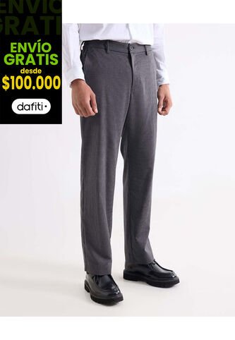 Pantalón Trouser Straigth  Para Hombre Gris Seven Seven Seven Seven