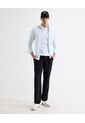 Camisa Para Hombre Manga Larga Sin Bolsillo Cuello Casual M Color Azul Marca Seven Seven #45012150 de Seven Seven