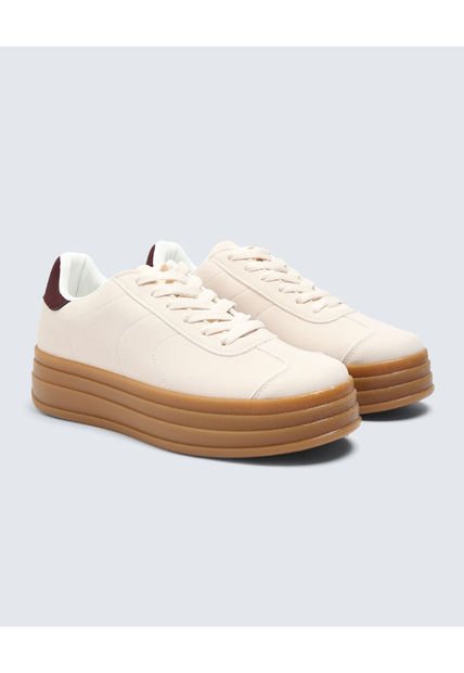 Tenis Para Mujer Casual Color Crema Marca Seven Seven #28720143