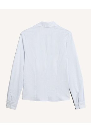 Blusa Camisera Popelina Soft Para Mujer Celeste Seven Seven