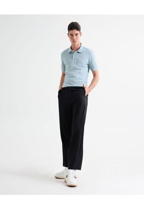 Polo Para Hombre Cuello Tejido Sin Bolsillo Color Azul Marca Seven Seven #45110881