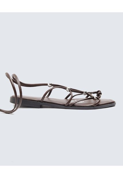 Sandalias Para Mujer  Color Cafe Oscuro Marca Seven Seven #28690090