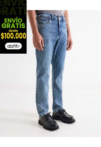 Jean Regular Stretch Tono Medio  Para Hombre Azul Seven Seven Seven Seven