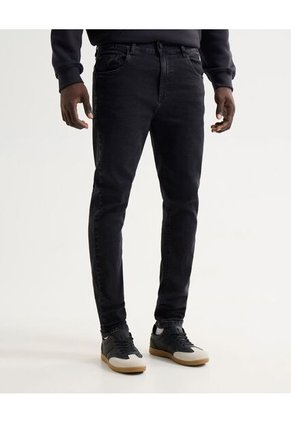 Jeans Slim Tono Negro  Para Hombre Negro Seven Seven