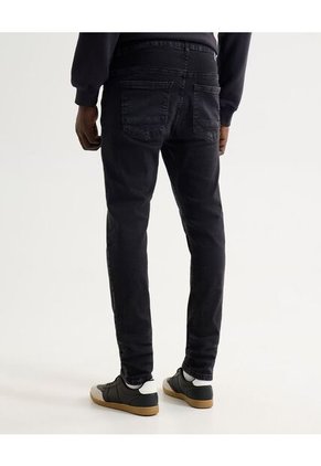 Jeans Slim Tono Negro  Para Hombre Negro Seven Seven